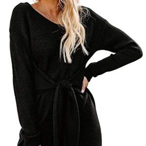 Black sweater dress